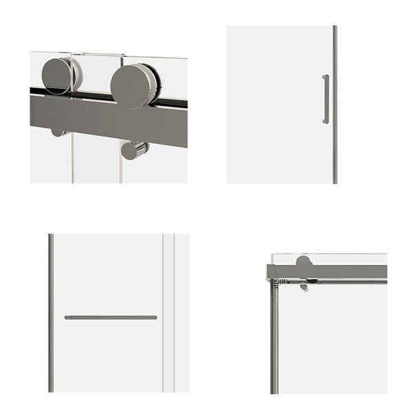 TONWIN 59'' W x 76'' H Door Frameless Shower Door with Wayfair